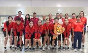 Đội U21 bóng chuyền Việt Nam về nước