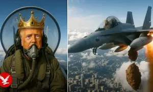 Ông Trump đăng video AI lái tiêm kích, giội chất lỏng vào người biểu tình